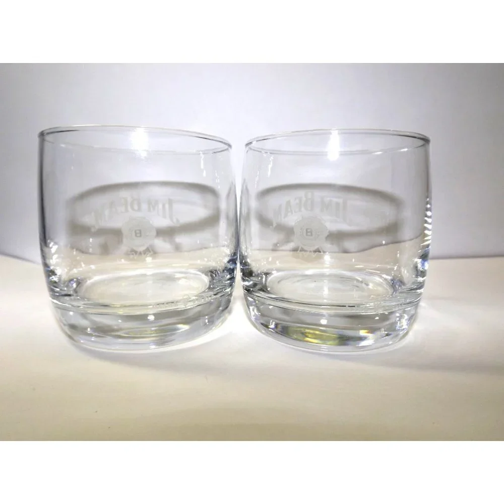 Jim Beam Bourbon 8 ounce glasses set of 2